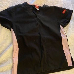 Black and pink Dickies scrub top